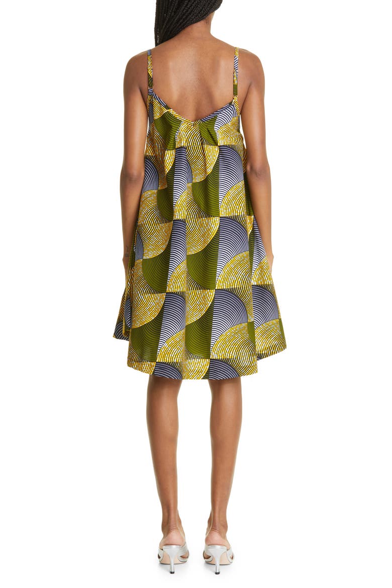 Cotton Trapeze Sundress (Limited Edition) (Nordstrom Exclusive), Alternate, color, BLUE AND YELLOW