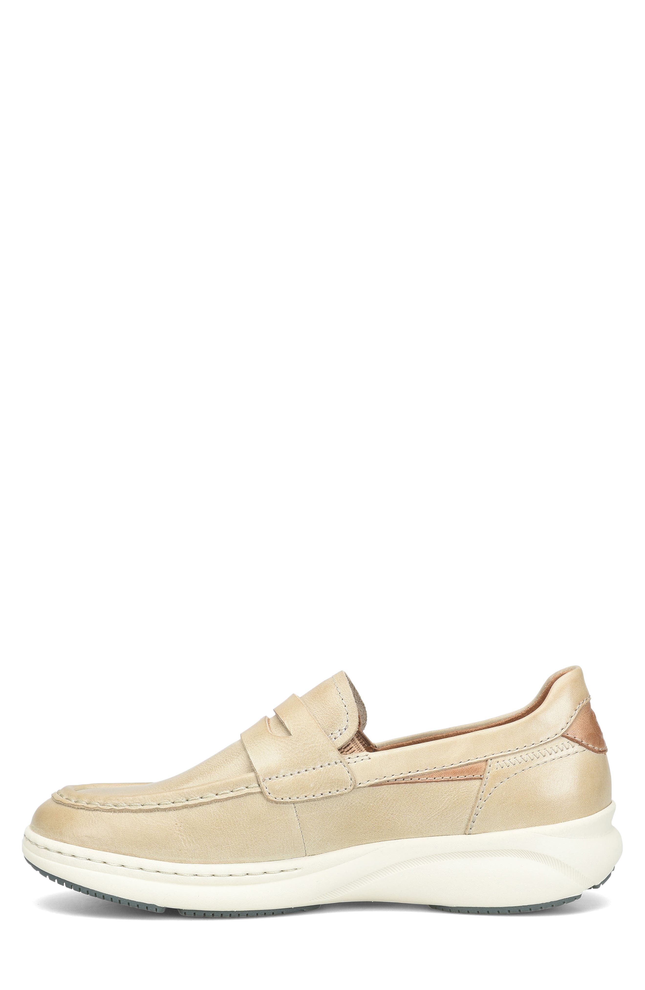 Davis Hybrid Penny Loafer, Alternate, color, CREAM LEATHER
