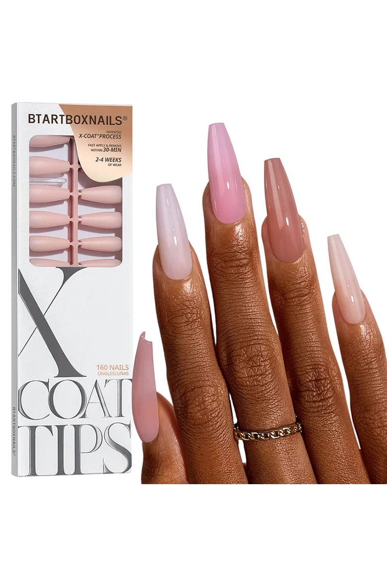 Soft Gel Nail Tips XCOATTIPS® Bare Collection, Main, color, Extra Long Coffin