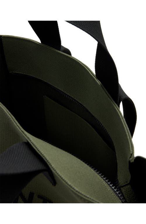 Allsaints Izzy Logo Print Medium Tote Bag In Olive Green