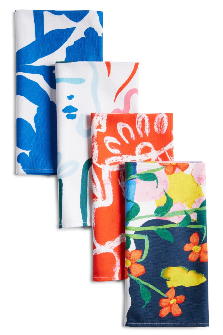 Cristina Martinez Set of 4 Napkins, Main, color, ADD WATER SET