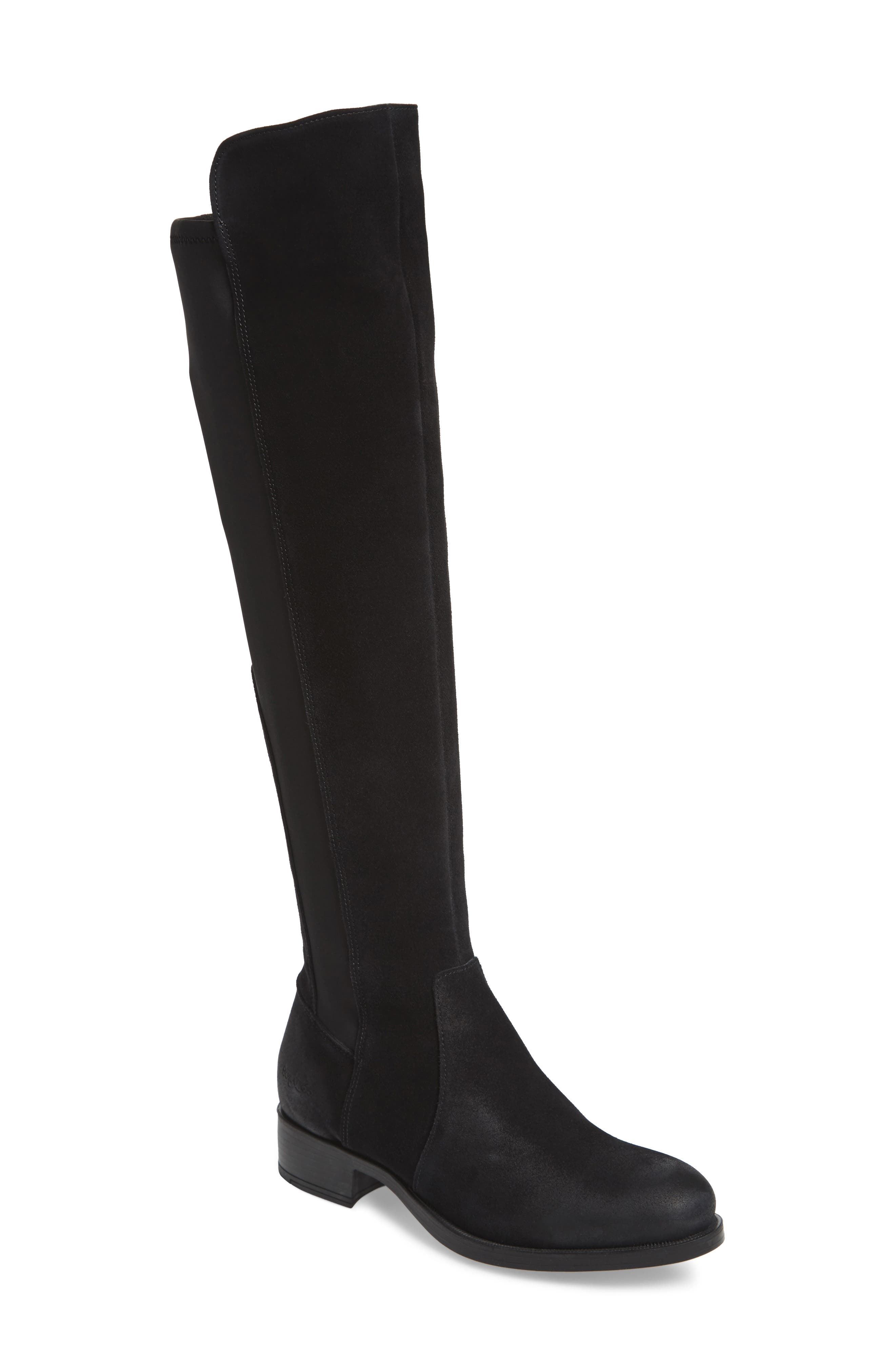 Bunt Waterproof Over the Knee Boot, Main, color, BLACK