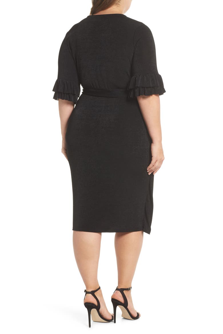 Wrap Dress, Alternate, color, BLACK