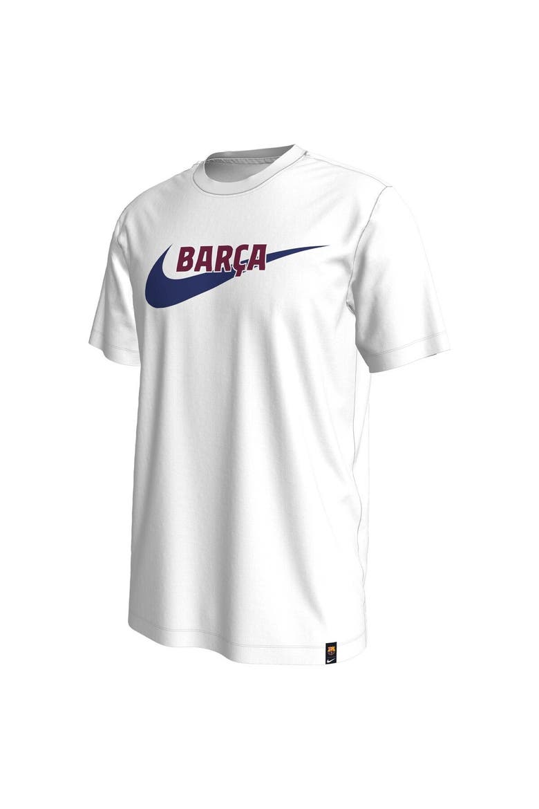 Men's Nike White Barcelona Swoosh T-Shirt, Alternate, color, White