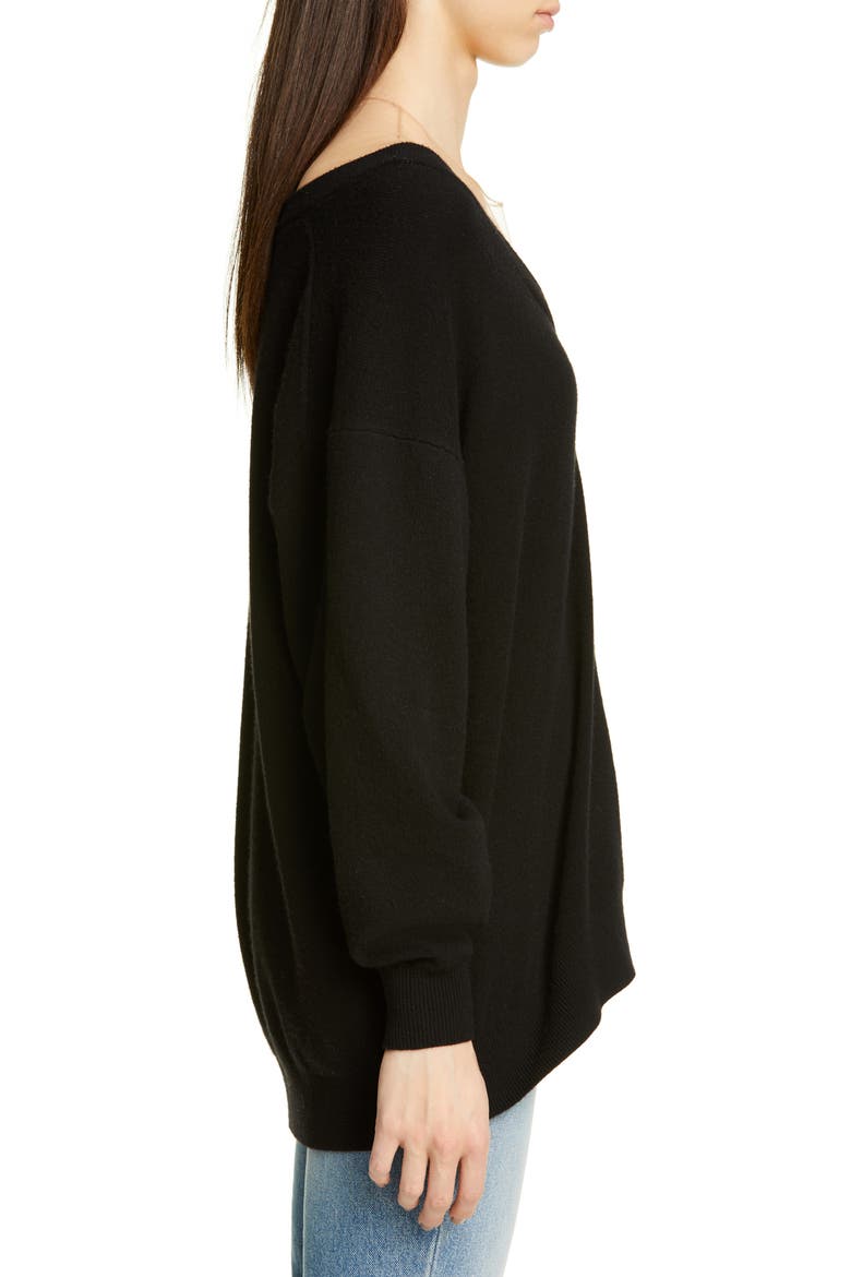 Illusion Neck Sweater, Alternate, color, BLACK