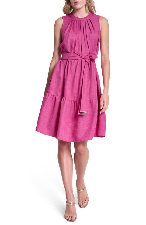 Tie Waist Denim Dress