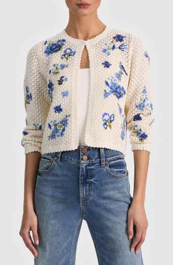 Anderson Floral Embroidered Cotton & Wool Cardigan