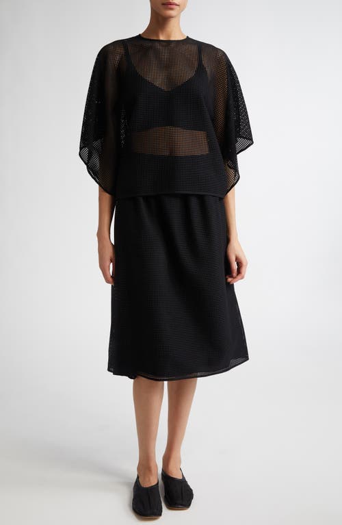 Shop Fforme Tenley Draped Mesh Top In Black