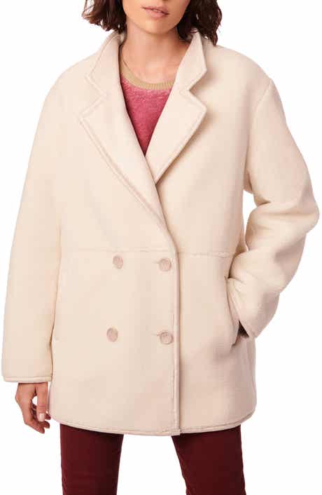 Bernardo Double Breasted Faux Fur Coat