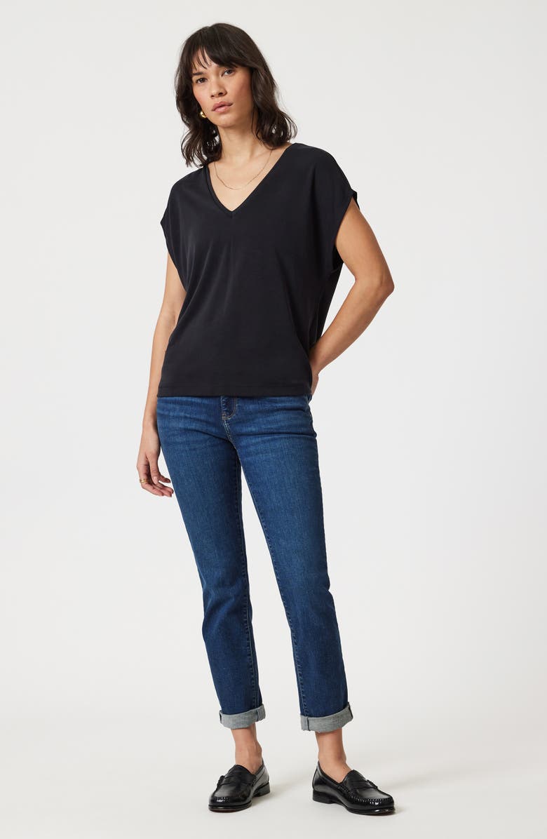 Mavi Jeans Dolman Sleeve V-Neck Top, Alternate, color, Black