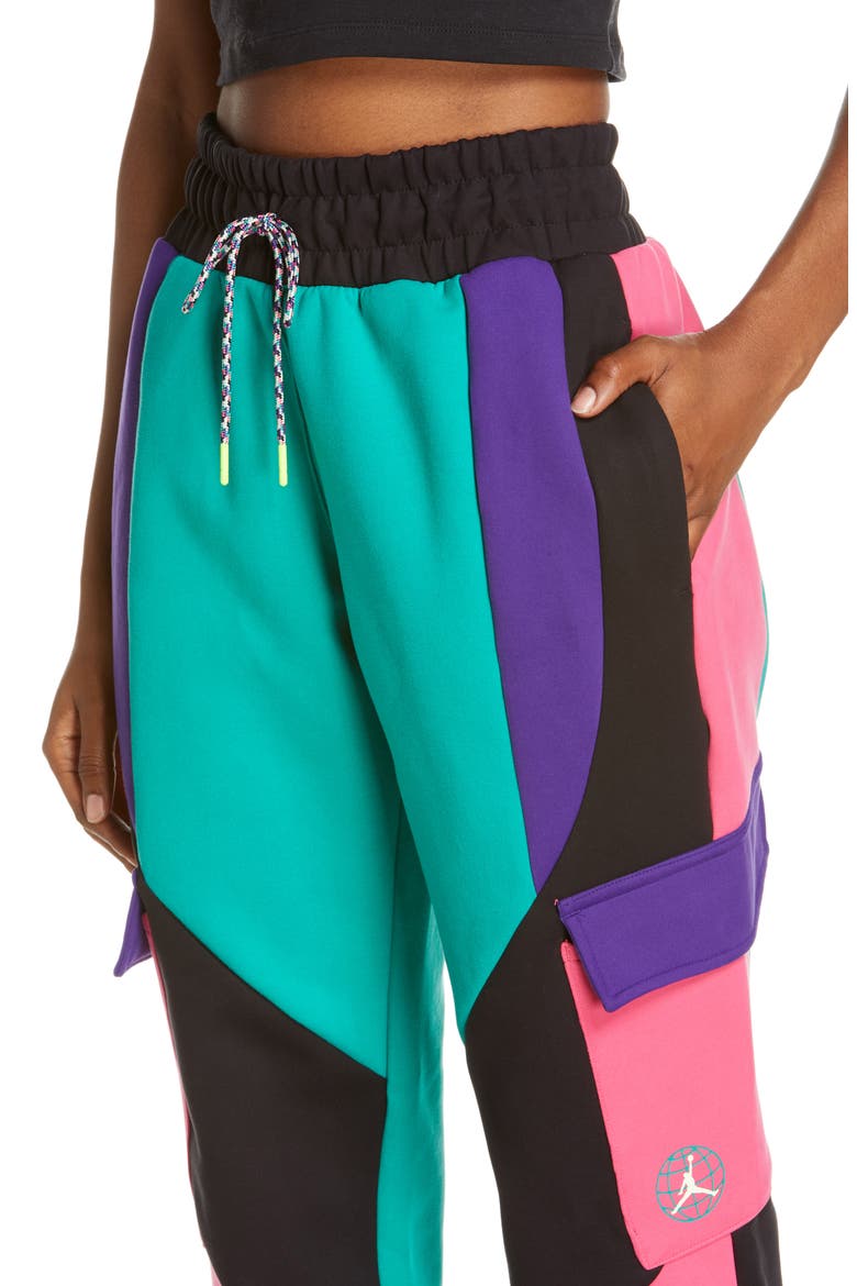 Winter Utility Fleece Joggers, Alternate, color, NEPTUNE GREEN/ BLACK
