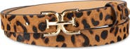 Sam Edelman Double E Logo Slim Leather Belt