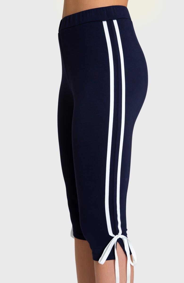 Find Me Now Wind Capri Pants, Alternate, color, Navy With White Bow