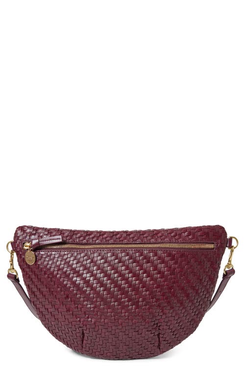 Clare V . Grande Woven Leather Belt Bag In Purple