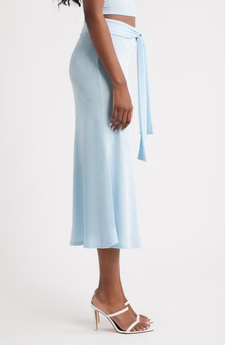 Bella Venice Skye Front Tie Maxi Skirt, Alternate, color, Blue
