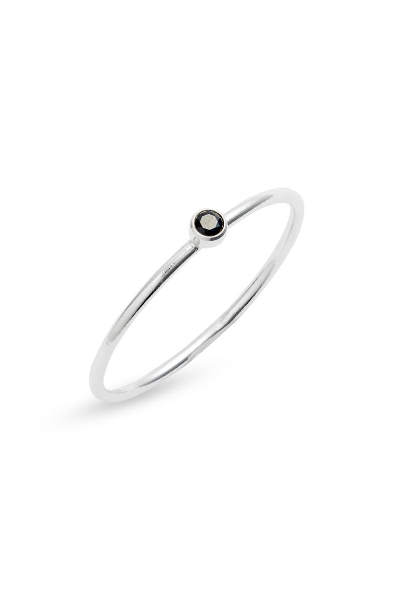 Presley Stacking Ring, Main, color, SILVER/ BLACK