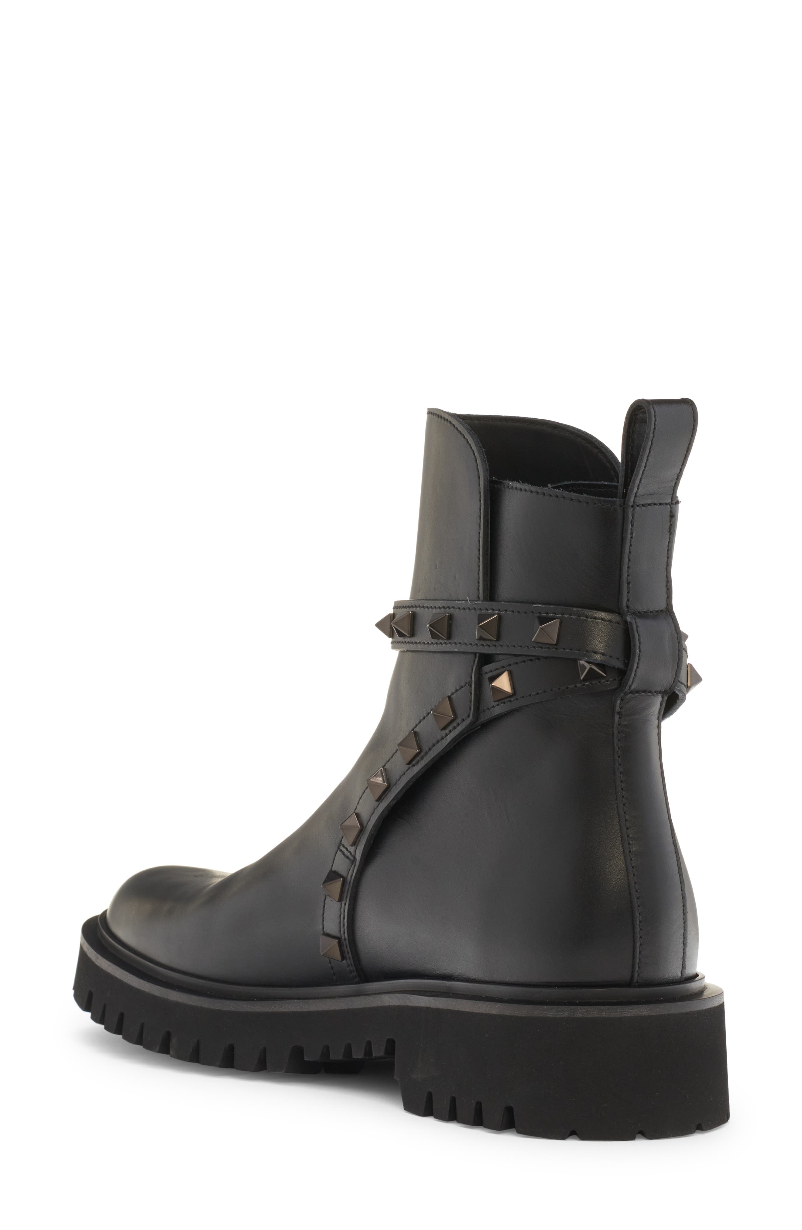 Valentino Garavani Rockstud Combat Boot, Alternate, color, 