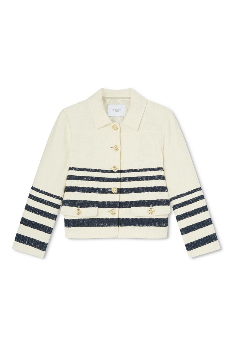 Bellmer Stripe Tweed Jacket, Alternate, color, CREAM MULTI