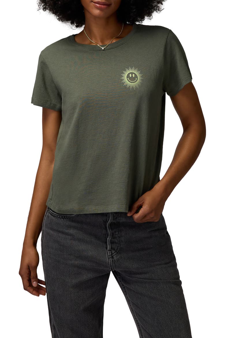 Lila Cotton Graphic T-Shirt, Main, color, OLIVE GREEN