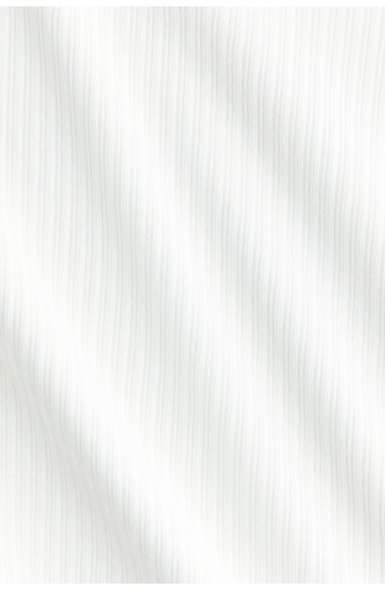 H&M Pointelle Jersey T-shirt, Alternate, color, White