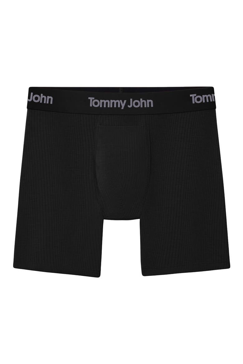 Second Skin Luxe Rib 6-Inch Boxer Briefs, Alternate, color, BLACK BEAUTY