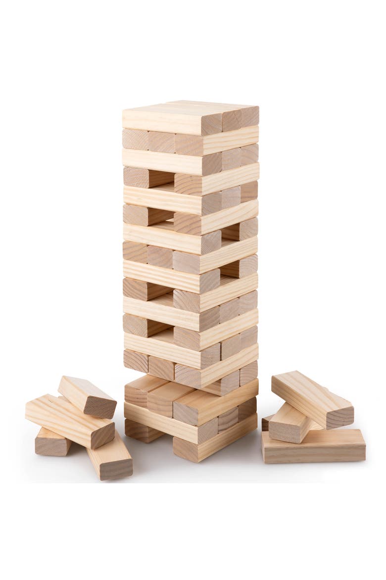 Giant Stack N Fall Wood Block Game Bag Family, Main, color, Multicolored