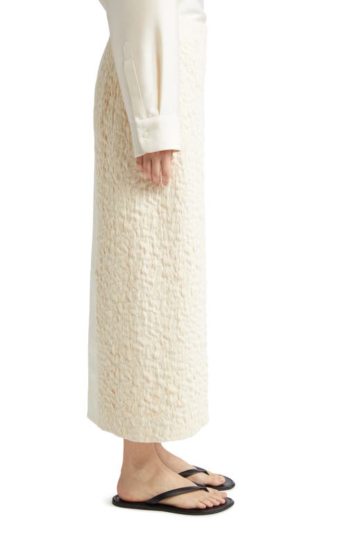 Partow Maya Mixed Media Skirt In Cream