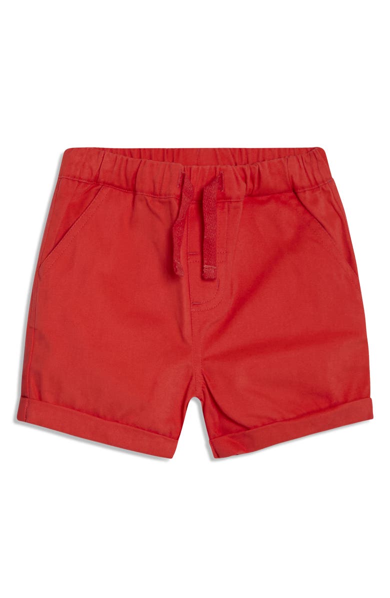 JOJO MAMAN BEBE Seaside Print Cotton Camp Shirt & Drawstring Shorts Set, Alternate, color, Red