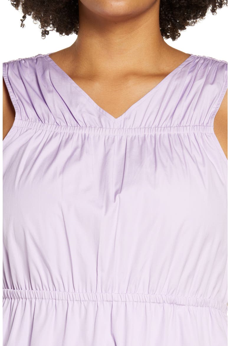 Tiered Poplin Dress, Alternate, color, PURPLE BLOOM