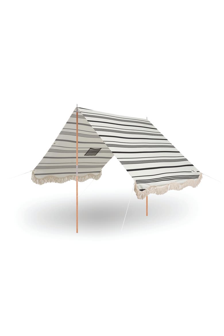 Premium Beach Tent, Main, color, VINTAGE BLACK STRIPE