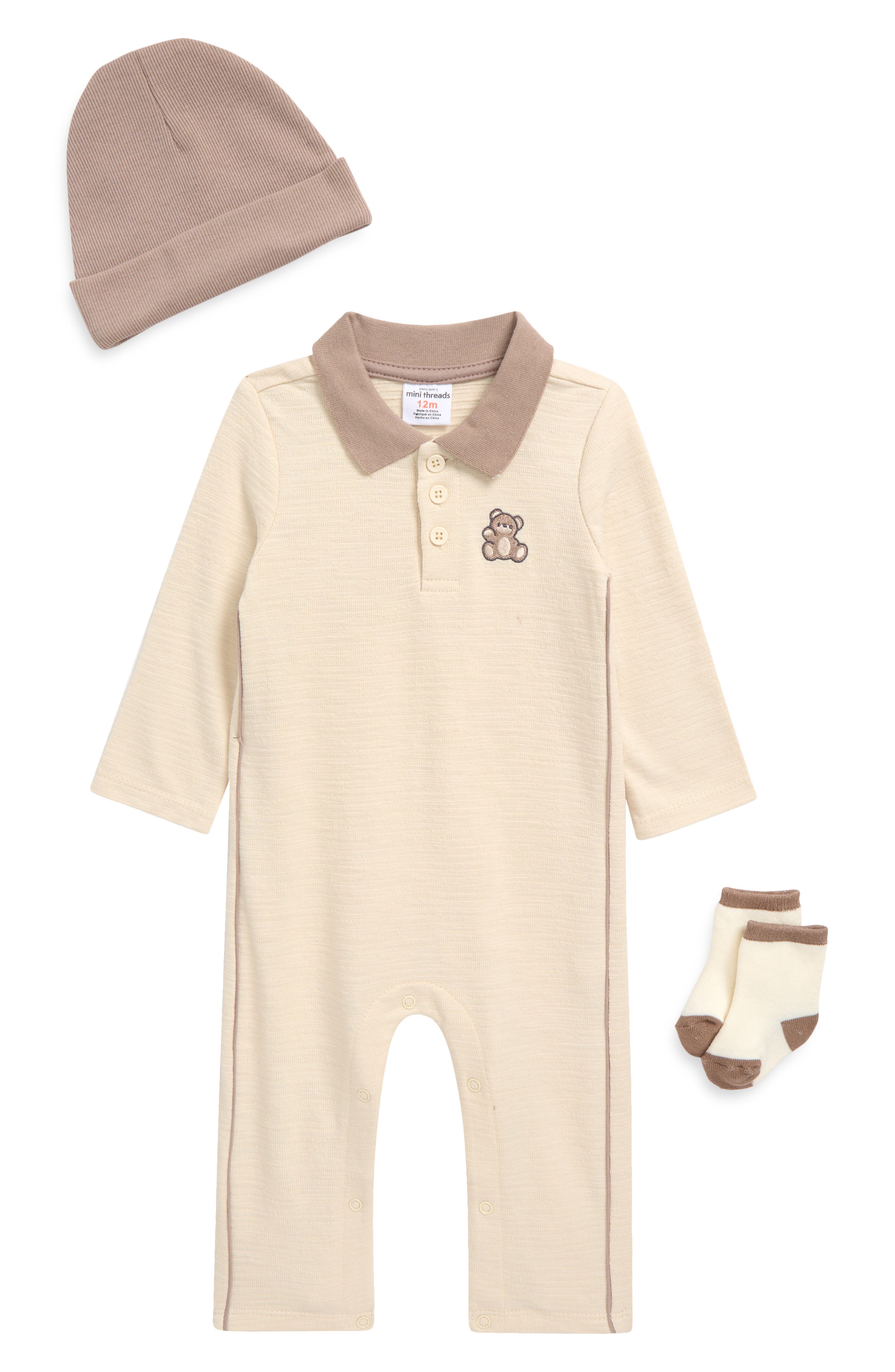 Romper, Hat & Socks Set