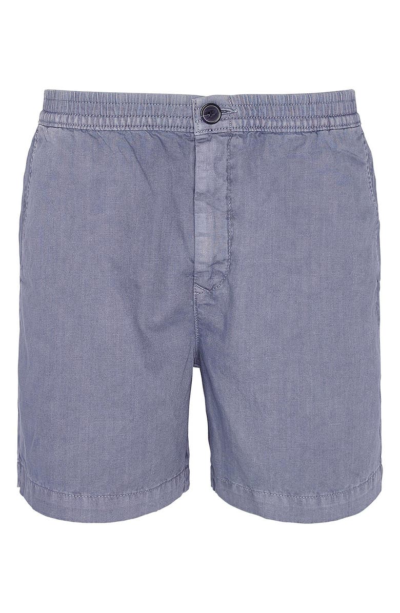 Barbour Melonby Cotton & Linen Shorts, Alternate, color, Dark Chambray