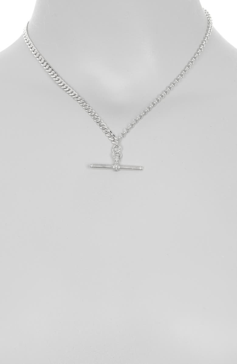 MESHMERISE Diamond Cross Bar Pendant Necklace - 0.15 ctw, Alternate, color, 