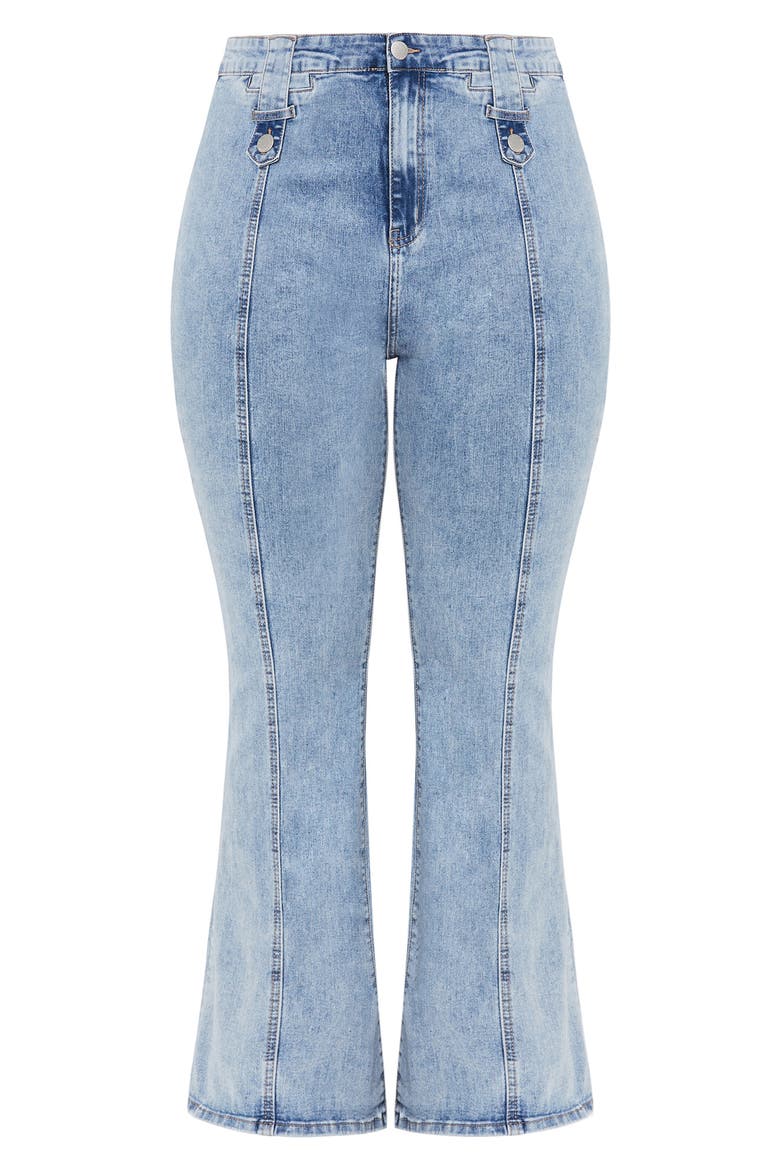 Asha Mia High Waist Bootcut Jeans, Alternate, color, LIGHT DENIM