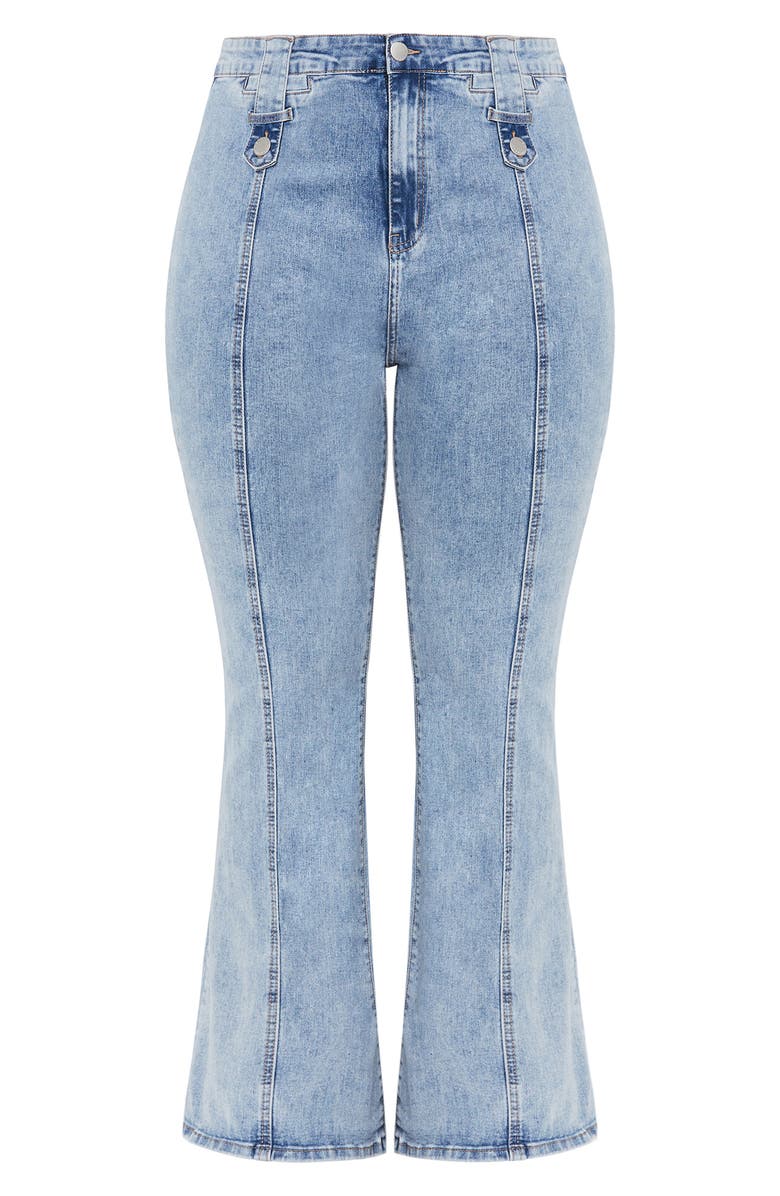 City Chic Asha Mia High Waist Bootcut Jeans, Alternate, color, Light Denim