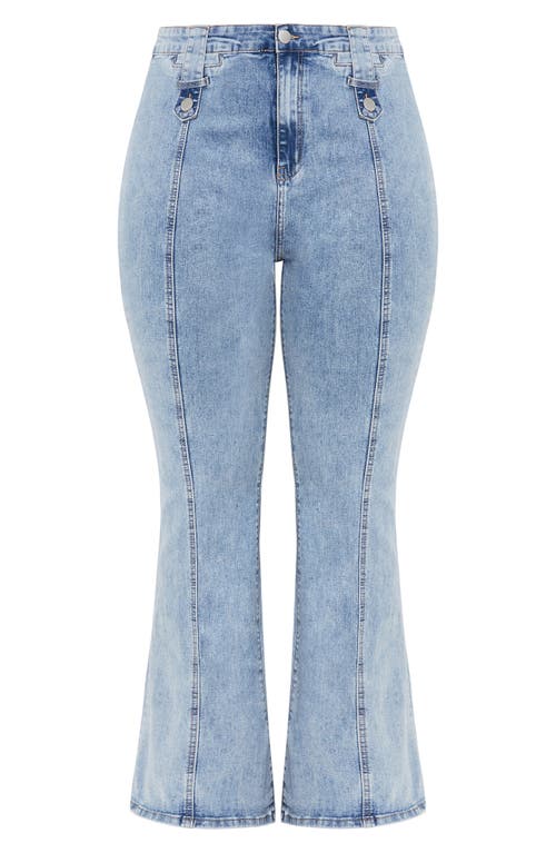 City Chic Asha Mia High Waist Bootcut Jeans In Blue