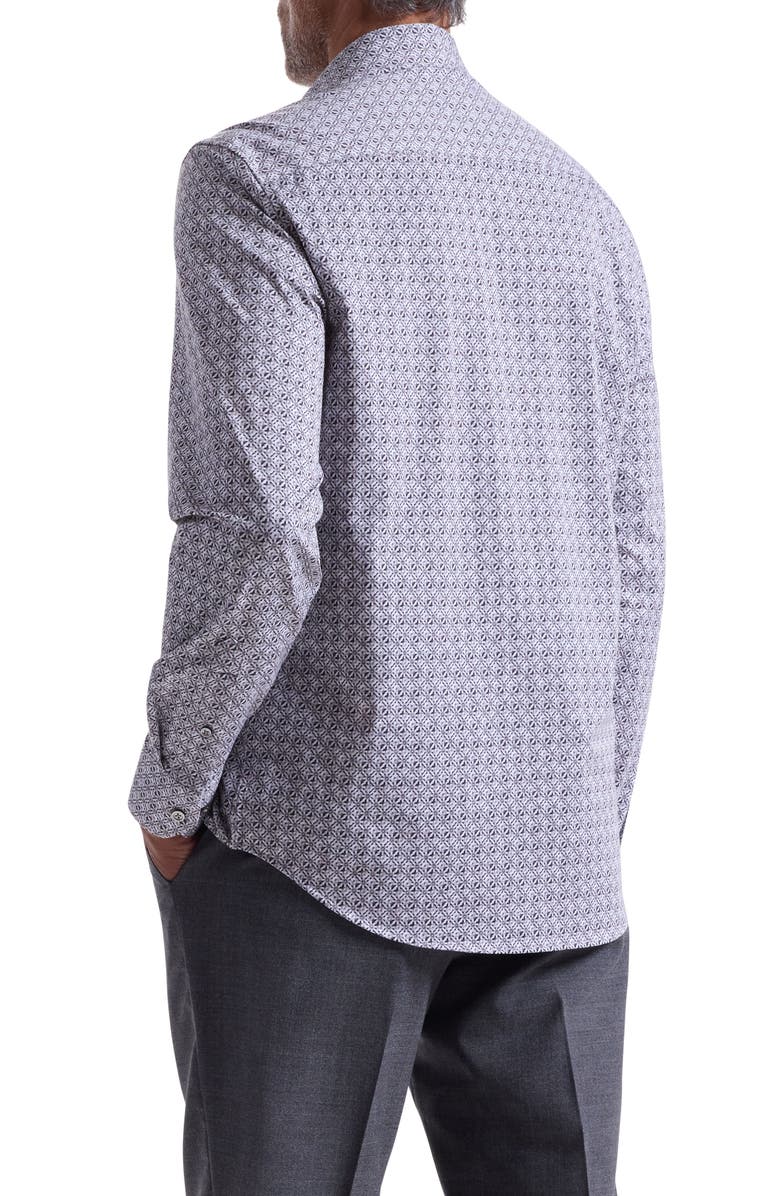 Bugatchi Jimmy OoohCotton<sup>®</sup> Floral Button-Up Shirt, Alternate, color, Zinc