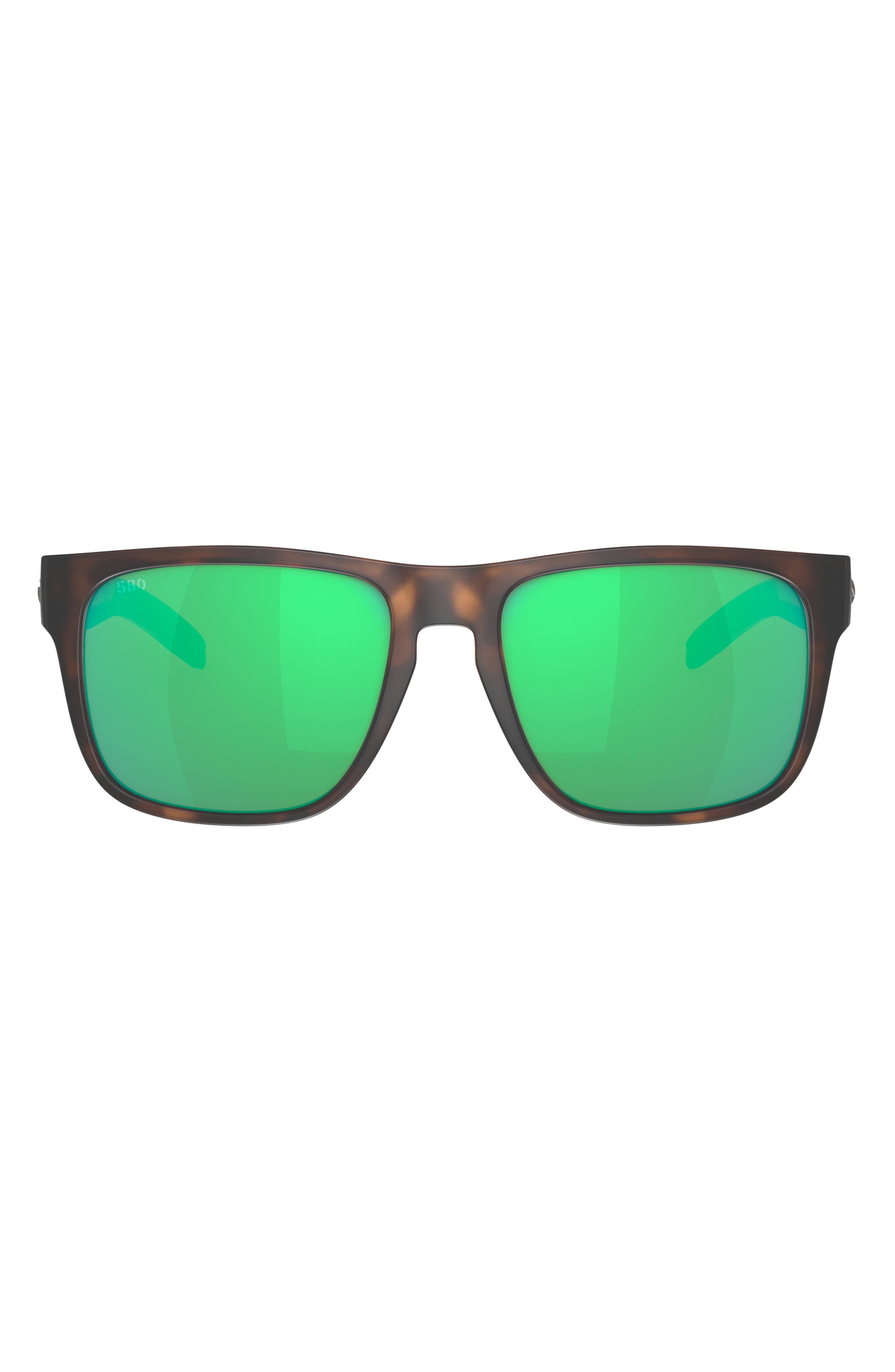 Costa Del Mar Spearo 56mm Polarized Square Sunglasses in Green 