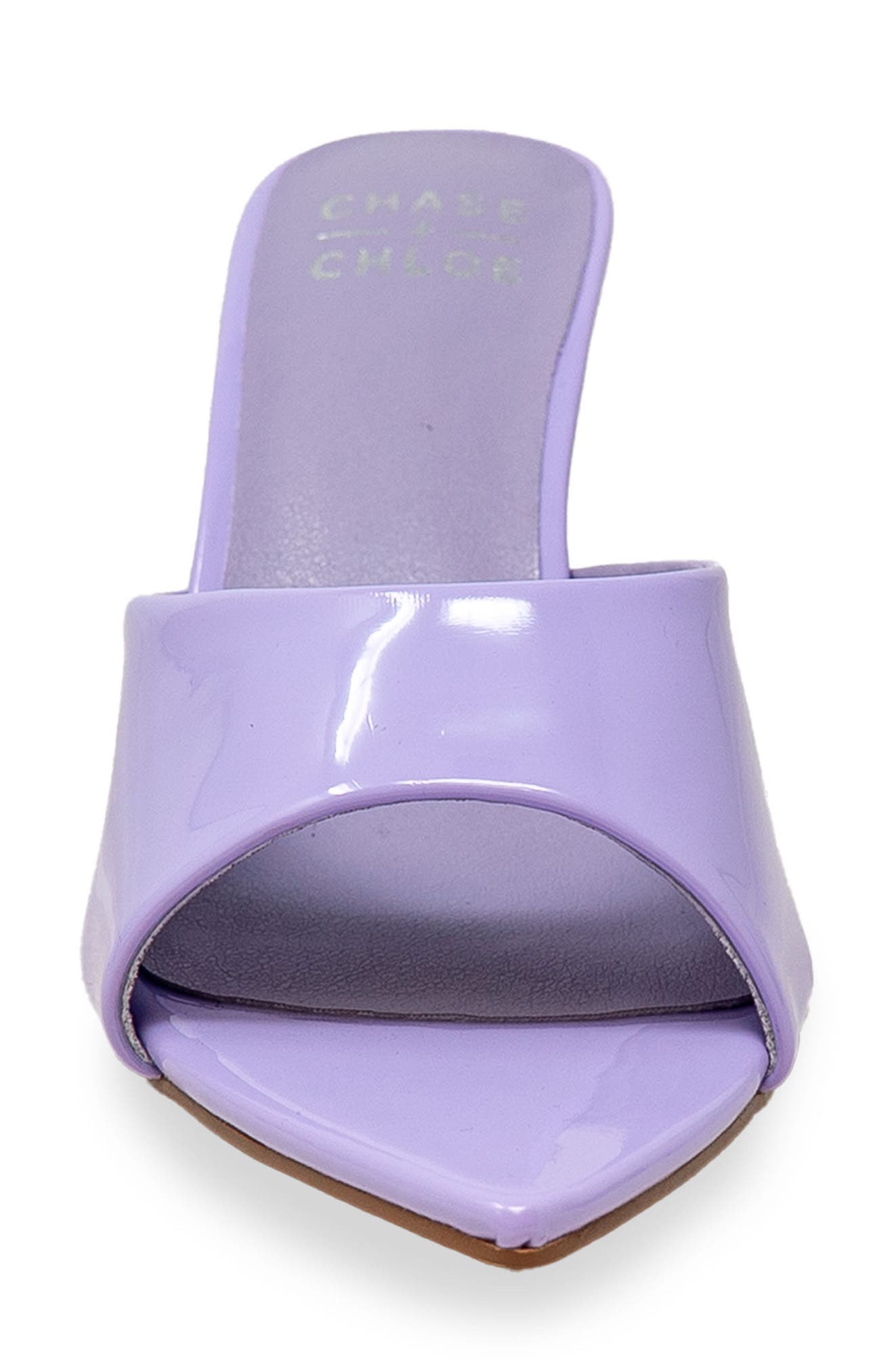 Glossy Finish Stiletto Sandal, Alternate, color, LILAC PATENT