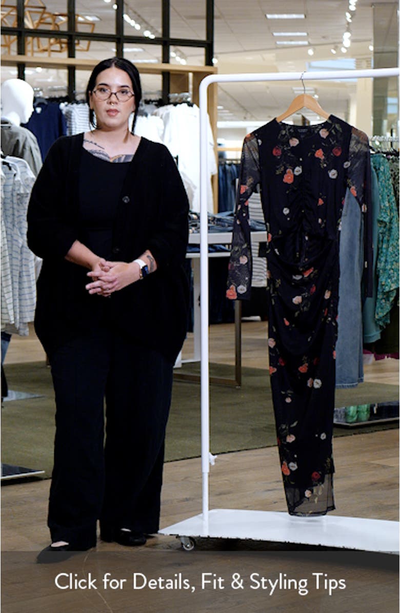 Kathy Long Sleeve Mesh Dress, sales video thumbnail