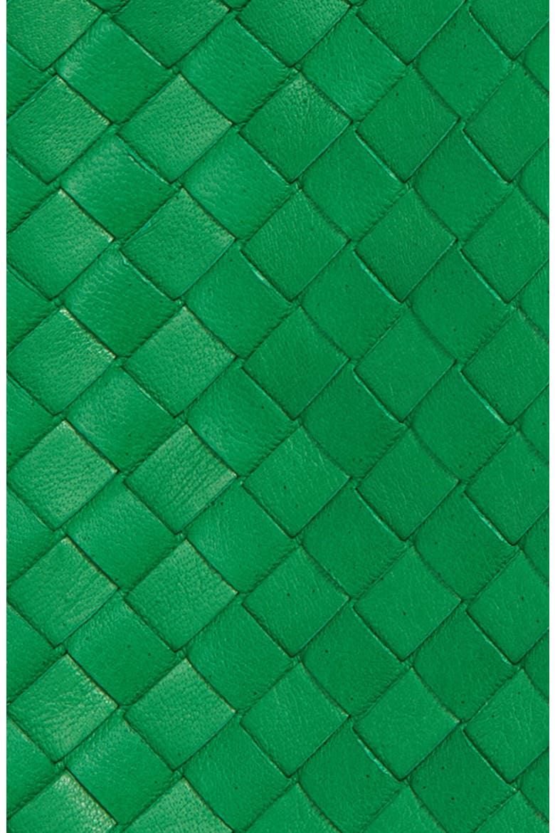 Intrecciato Leather Gloves, Alternate, color, PARAKEET