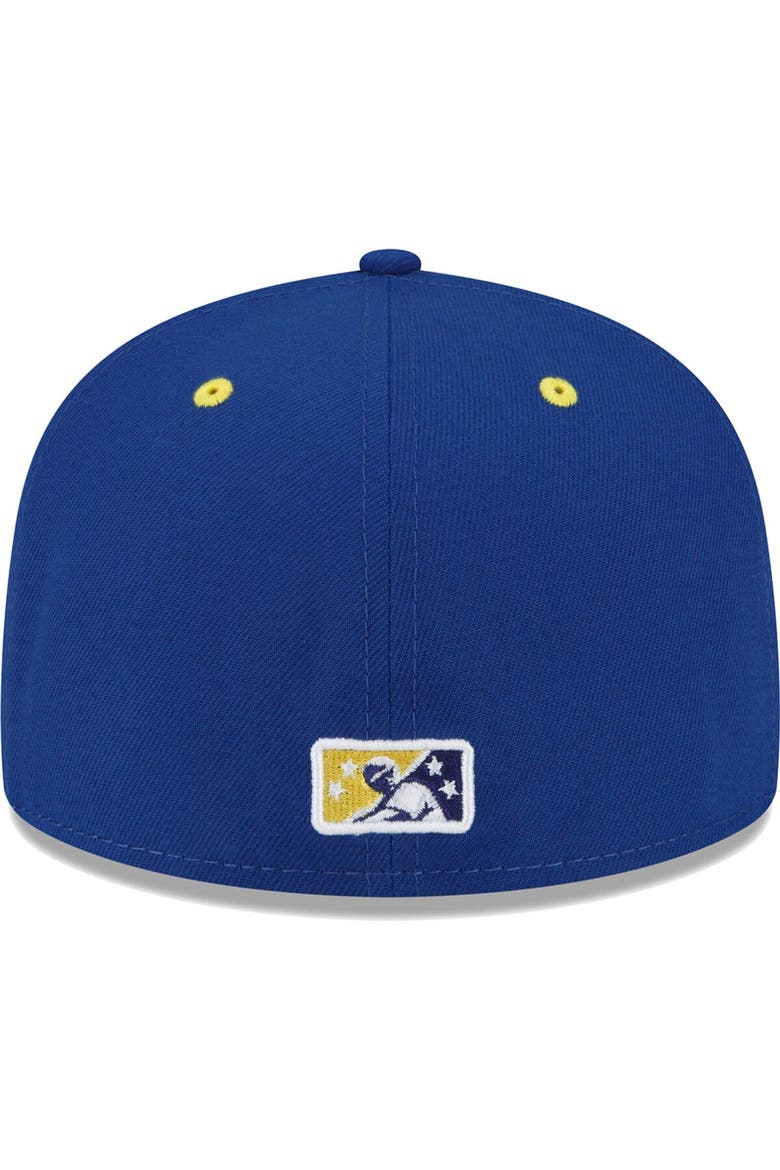 Men's New Era Blue Lynchburg Hillcats Copa De La Diversion 59FIFTY Fitted Hat, Alternate, color, Blue