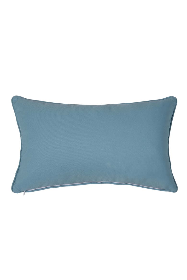 Royal Blue Coneshells Coastal Beach Embroidered Lumbar Throw Pillow, 12" x 21", Alternate, color, Blue