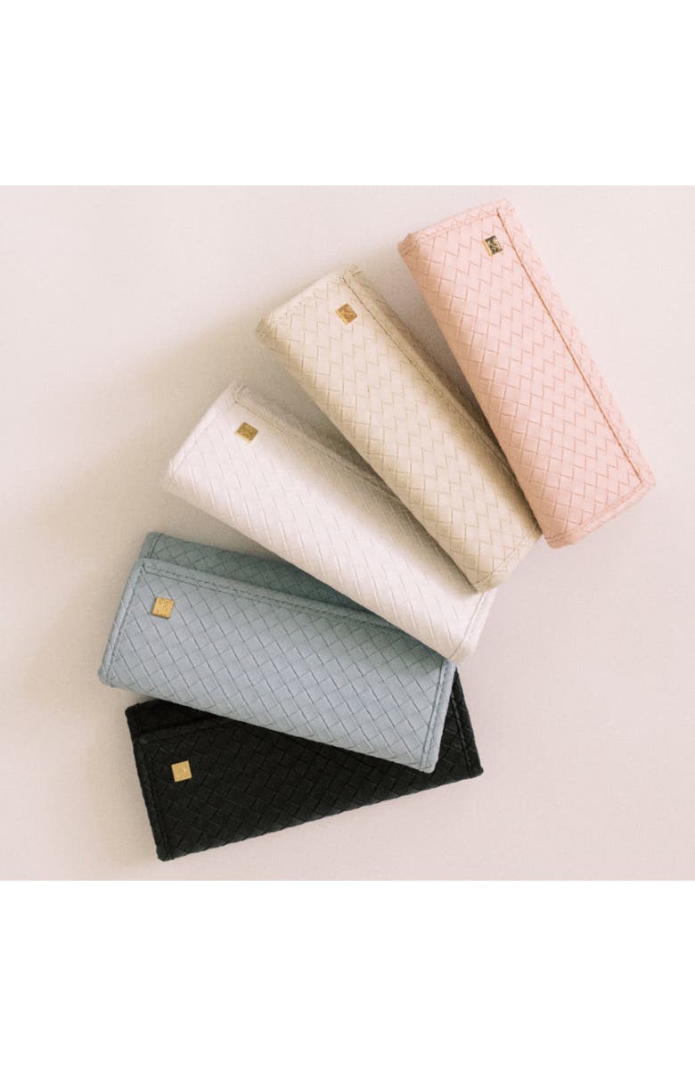 TRVL Design Woven Shell Jewel Wallet, Alternate, color, Pink