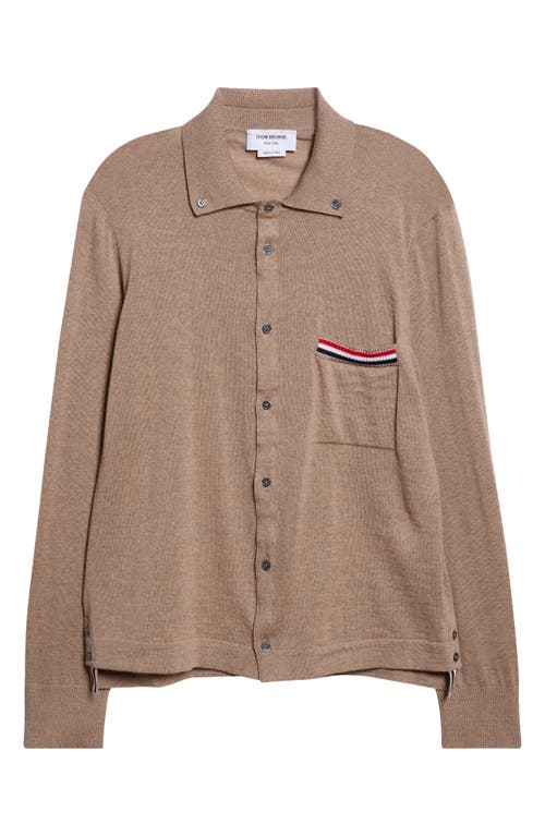 Thom Browne Virgin Wool Button-down Cardigan In Brown