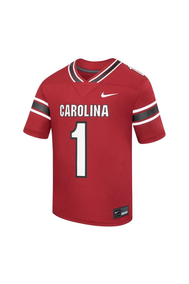 Preschool Nike #1 Garnet South Carolina Gamecocks Home Replica Football Jersey, Alternate, color, Garnet