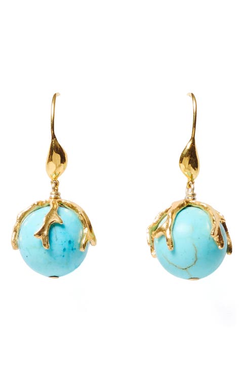 Turquoise Lark Drop Earrings