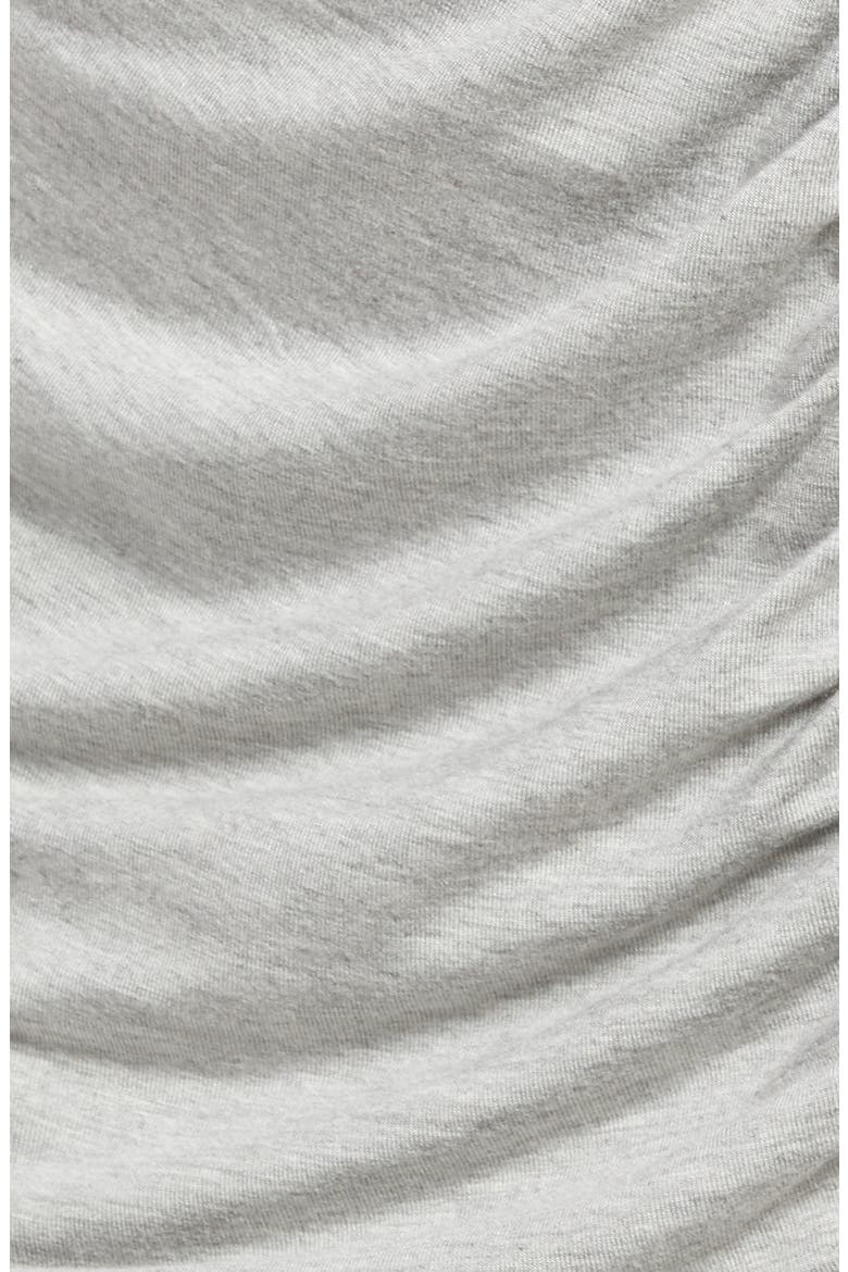 Ruched Turtleneck Long Sleeve Dress, Alternate, color, HEATHER GREY