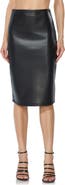 AFRM Martie Faux Leather Midi Skirt
