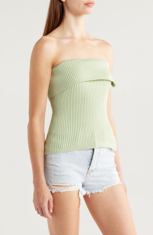 PACSUN PACSUN KATE SIDE BUTTON FOLDOVER RIB TUBE TOP